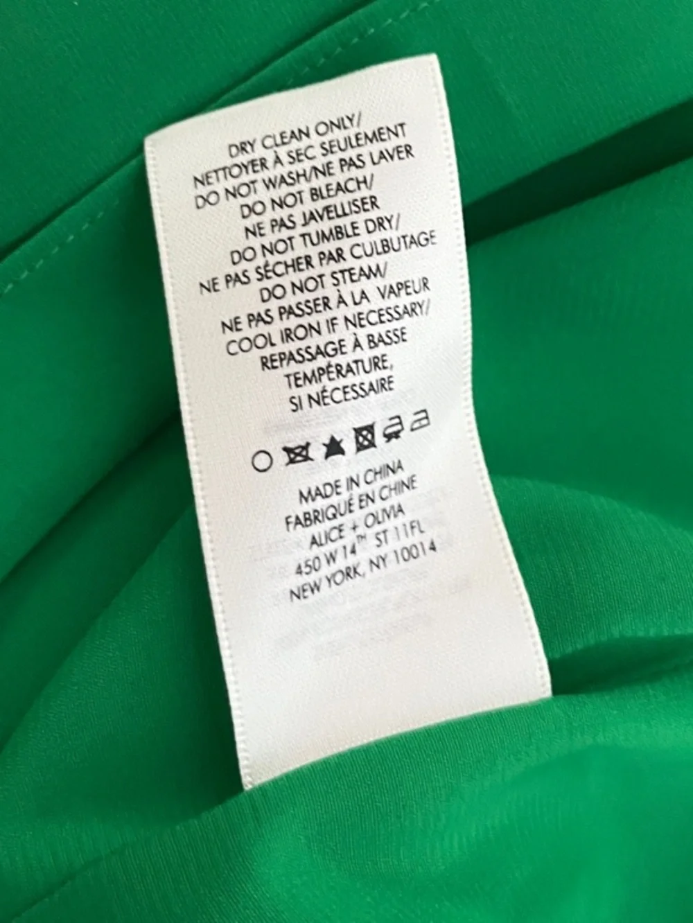 Alice + Olivia Kelly Green‎ Mock Neck  Sleeveless Crepe Top Size 2 Nwot